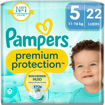 Foto van Pampers premium protection maat 5, 22 luiers bij jumbo