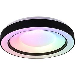 Foto van Led plafondlamp - plafondverlichting - trion aroma - 22w - rgbw - dimbaar - aanpasbare kleur - afstandsbediening -