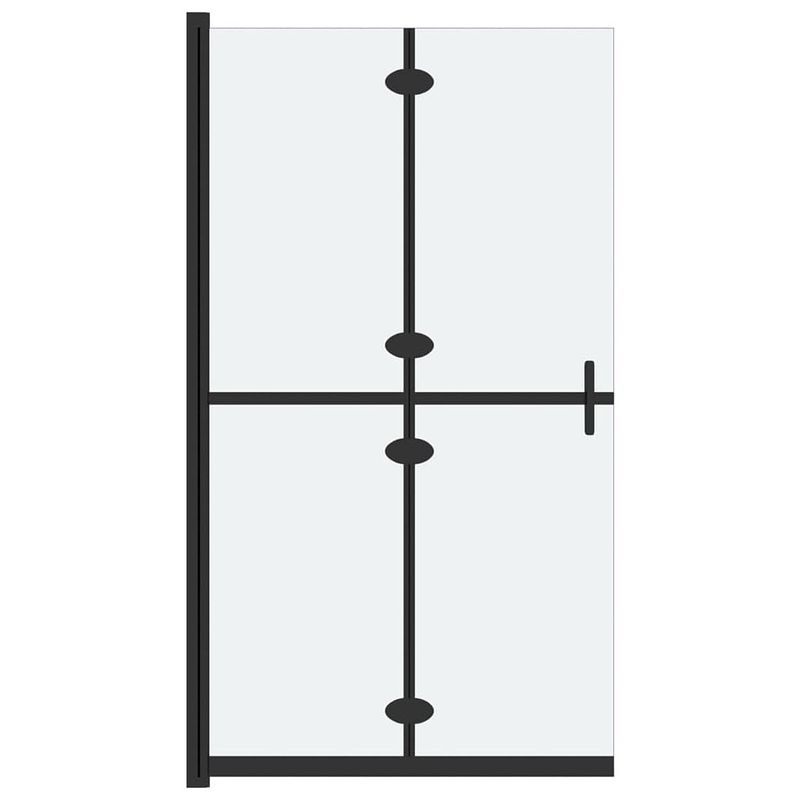 Foto van Vidaxl inloopdouchewand inklapbaar 90x190 cm esg-glas mat