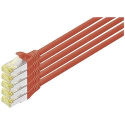 Foto van Digitus dk-1644-a-100-r-5 rj45 netwerkkabel, patchkabel cat 6a s/ftp 10 m rood 1 stuk(s)