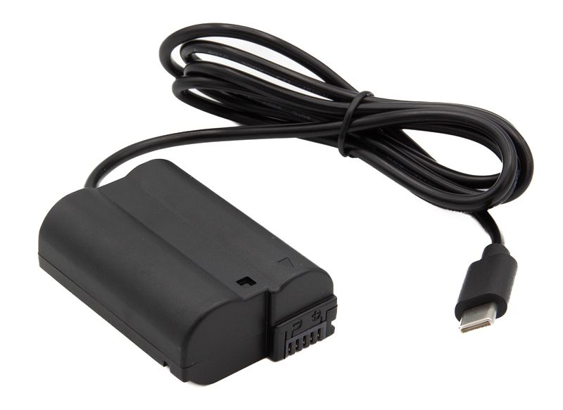 Foto van Chilipower ep-5b dummy accu usb-c adapterset voor nikon, accutype en-el15