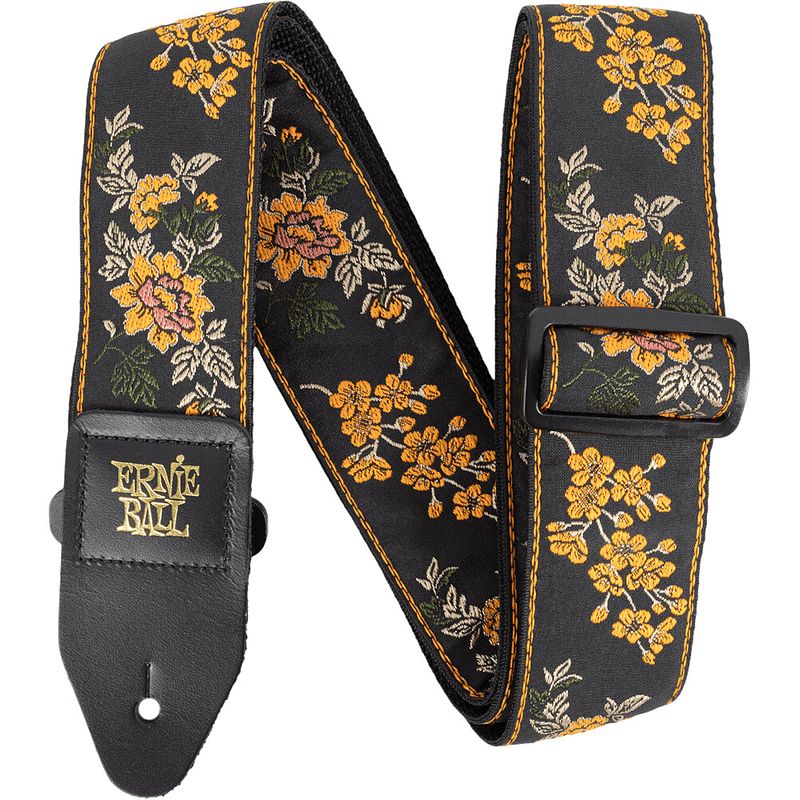 Foto van Ernie ball classic jacquard strap 5363 tangerine blossom gitaarband