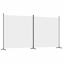 Foto van Vidaxl kamerscherm met 2 panelen 348x180 cm stof wit