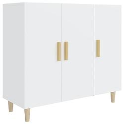 Foto van Vidaxl dressoir 90x34x80 cm bewerkt hout wit