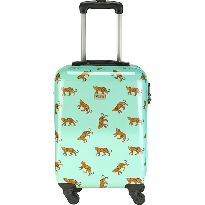 Foto van Princess traveller trendy animal collection - leopard - mint - 56cm