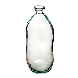 Foto van Atmosphera bloemenvaas organische fles vorm - helder transparant - glas - h36 x d15 cm - vazen