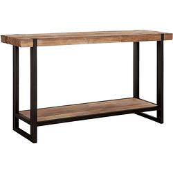 Foto van Dtp home console table beam,78x140x40 cm, 6 cm recycled teakwood top