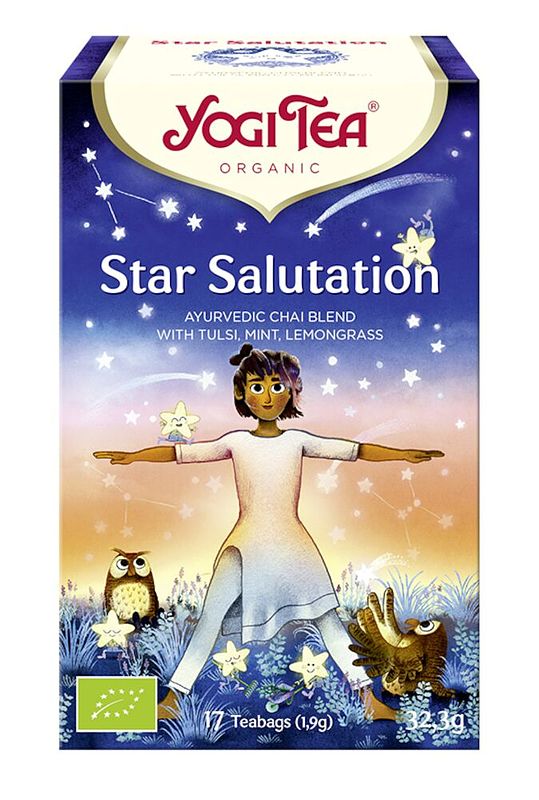 Foto van Yogi tea star salutation