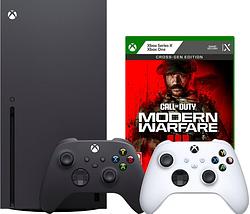 Foto van Xbox series x + call of duty: modern warfare iii + tweede controller wit