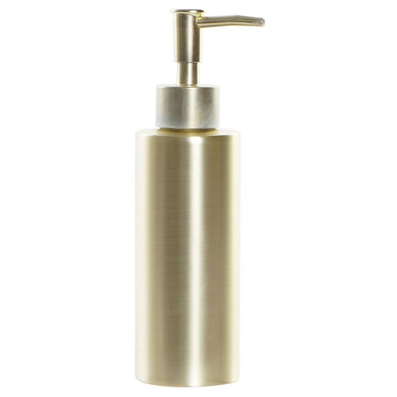 Foto van Zeeppompje/zeepdispenser - goud kleurig - rvs - metaal - 350 ml - zeeppompjes