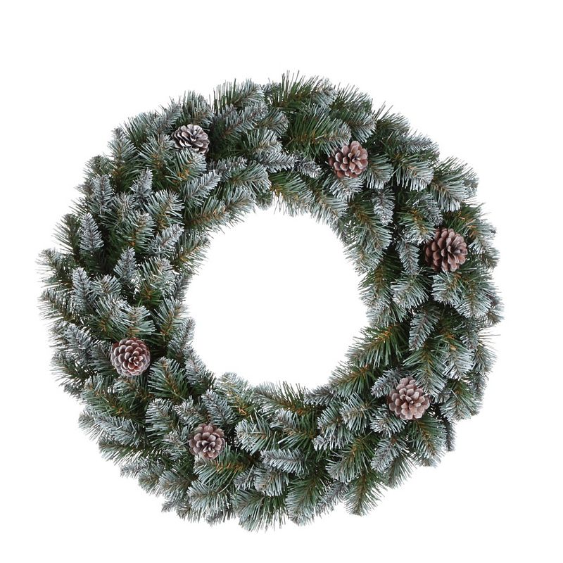 Foto van Triumph tree - empress wreath groen frosted led 72l tips 160 d60cm kerst