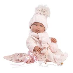 Foto van Llorens pop tina met handdoek roze - 43 cm