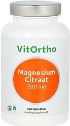 Foto van Vitortho magnesium citraat tabletten 200mg