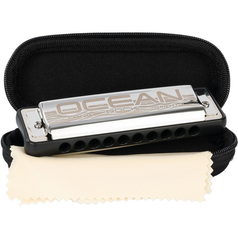 Foto van Cascha hh 2327 ocean rock blues harmonica in c zwart