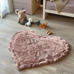 Foto van Kinder vloerkleed comfy heart - roze - dekbed-discounter.nl