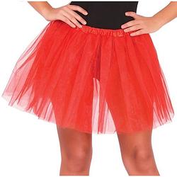 Foto van Petticoat/tutu verkleed rokje rood 40 cm voor dames - verkleedattributen