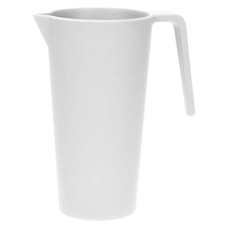 Foto van Schenkkan/waterkan - wit - 1500 ml - melamine - d10 x h21 cm - schenkkannen