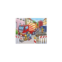 Foto van Haba legpuzzel bouwvoertuigen junior 20 x 25 cm karton 3-delig