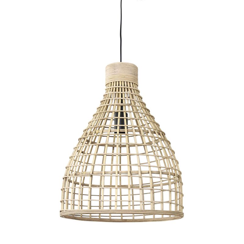 Foto van Light & living - hanglamp puerto - 40x40x51 - bruin