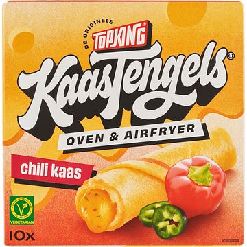 Foto van Topking kaastengels oven & airfryer chili kaas 10 stuks 150 g bij jumbo