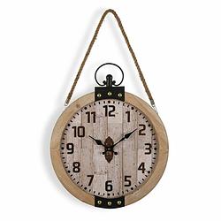 Foto van Muurklok versa o clock hout mdf (40 x 6,5 x 47 cm)