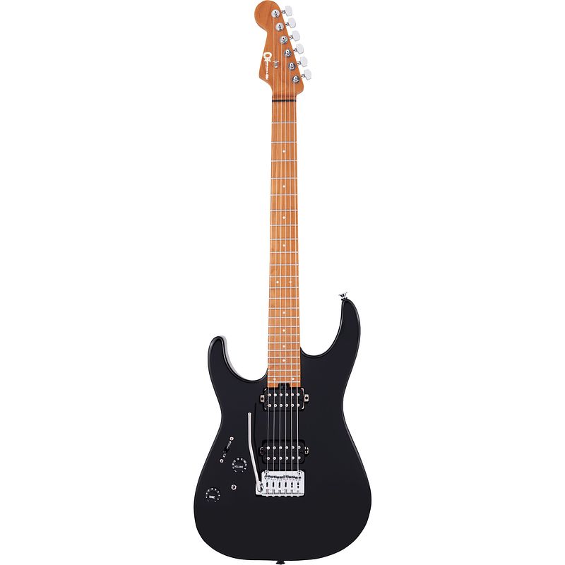 Foto van Charvel pro-mod dk24 hh 2pt cm lh gloss black linkshandige elektrische gitaar