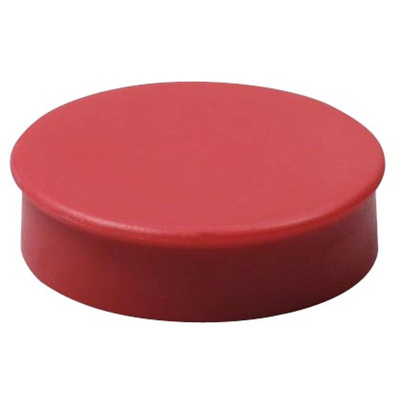 Foto van Nobo magneten diameter van 20 mm, rood, blister van 8 stuks 10 stuks