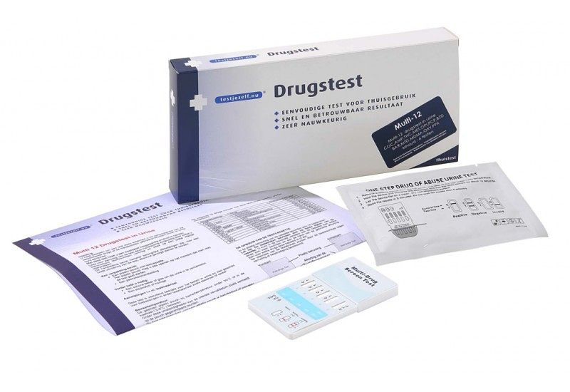 Foto van Testjezelf.nu drugstest multi 12 4st