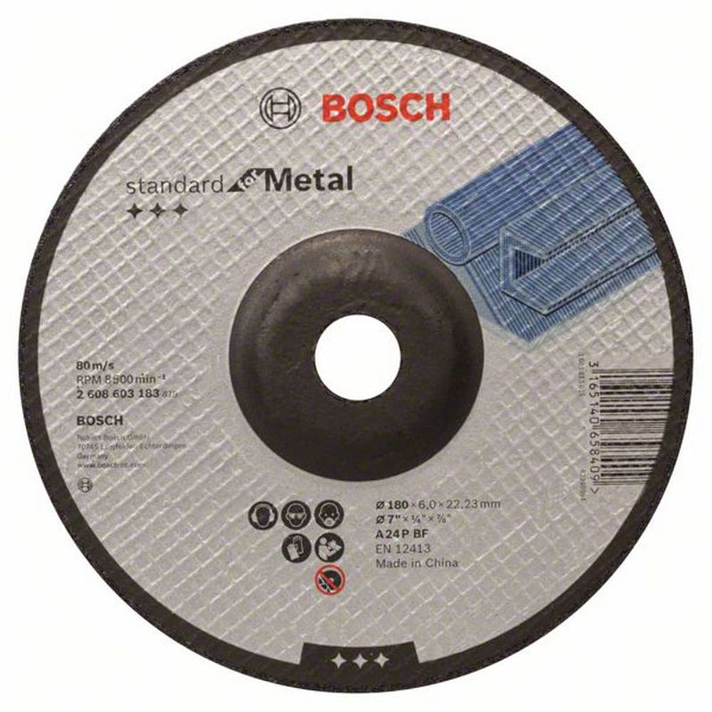 Foto van Bosch accessories bosch 2608603183 afbraamschijf gebogen 180 mm 22.23 mm 1 stuk(s)