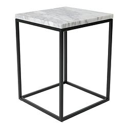 Foto van Zuiver marble power bijzettafel - zwart/marmer