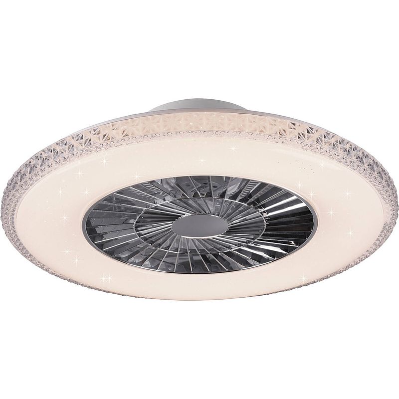 Foto van Led plafondlamp met ventilator - plafondventilator - trion haron - 40w - afstandsbediening - aanpasbare kleur - dimbaar