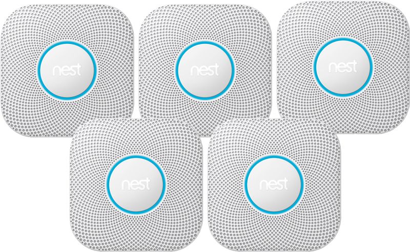 Foto van Google nest protect v2 netstroom 5-pack