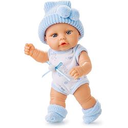 Foto van Berjuan babypop mini baby 20 cm meisjes blauw