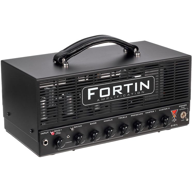 Foto van Fortin amplification sigil 20w buizen gitaarversterker top met voetschakelaar