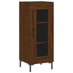 Foto van Vidaxl dressoir 34,5x34x90 cm bewerkt hout bruineikenkleurig