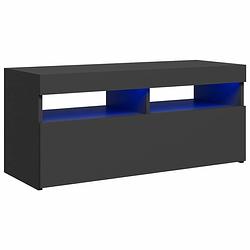 Foto van Vidaxl tv-meubel met led-verlichting 90x35x40 cm grijs