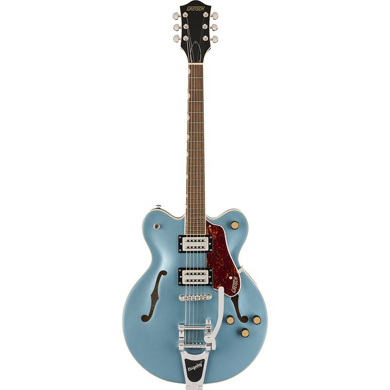 Foto van Gretsch g2622t streamliner center block double-cut bigsby arctic blue semi-akoestische gitaar