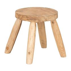 Foto van Must living stool melia natural,31xø30 / 45 cm, recycled teakwood...