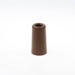 Foto van 2x deurbuffer / deurstopper terracotta bruin rubber 75 x 40 mm - deurstoppers