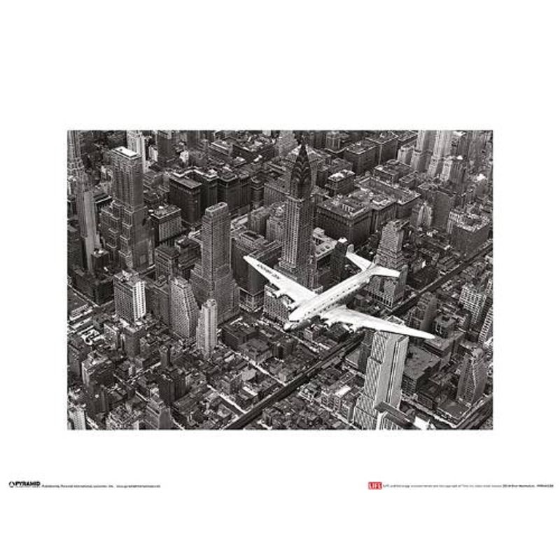 Foto van Kunstdruk time life dc-4 over manhattan 30x40cm