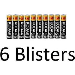 Foto van 60 stuks (6 blister a 10 st) kodak xtralife aaa batterijen