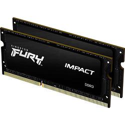 Foto van Kingston fury impact werkgeheugenset voor laptop ddr3 16 gb 2 x 8 gb non-ecc 1866 mhz 204-pins so-dimm cl11 kf318ls11ibk2/16