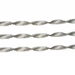 Foto van 3x zilveren crepe slingers 6 meter - feestslingers