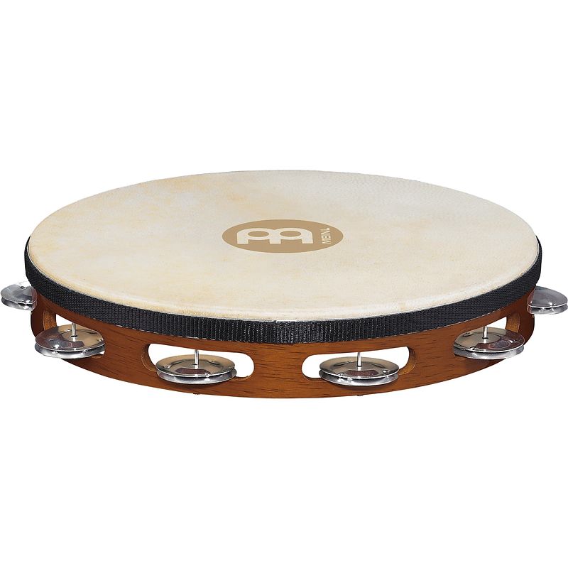 Foto van Meinl tah1a-ab traditional goat-skin wood tambourine aluminium