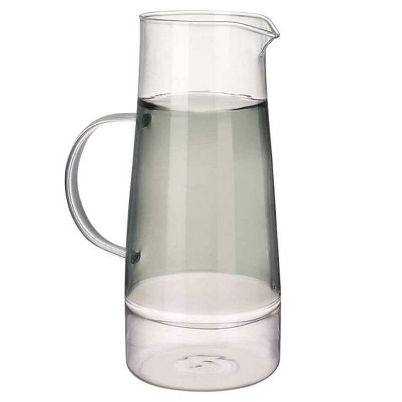 Foto van High schenkkan karaf reese- roze/grijs - 1500ml - 24 cm