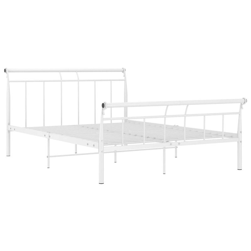 Foto van The living store klassiek bedframe - een stevig en duurzaam bed van gepoedercoat metaal - geschikt voor een matras van