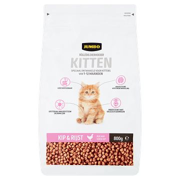 Foto van Jumbo volledig diervoeder kitten kip & rijst 800g