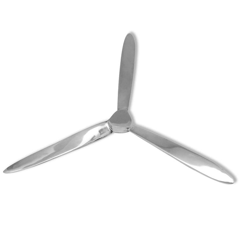 Foto van Vidaxl propeller voor aan de muur 70 cm aluminium zilver