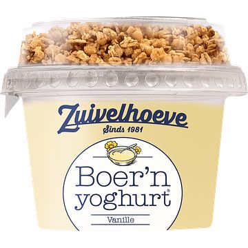 Foto van Zuivelhoeve boer'sn yoghurt® vanille & muesli 170g bij jumbo