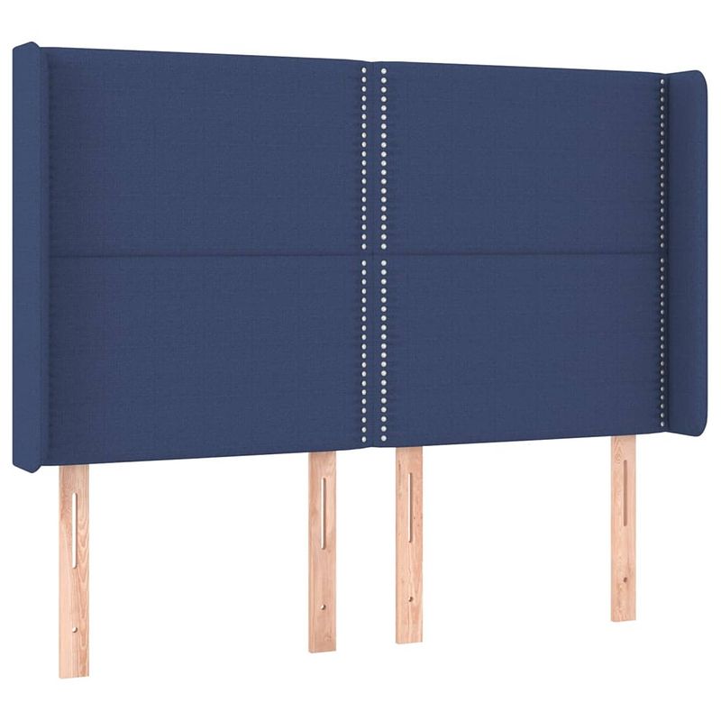 Foto van The living store hoofdeind s - hoofdbord - verstelbare hoogte - blauw - 147x16x118/128 cm